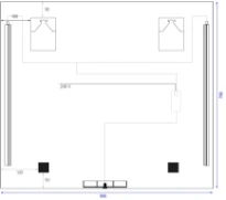 Procasa Universal mirroir 900 x 700 mm - 2 LED vertical - sensor