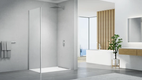 Procasa Free Move zijwand omkeerbaar 900 x 2000 mm - transparant Clean - chroom