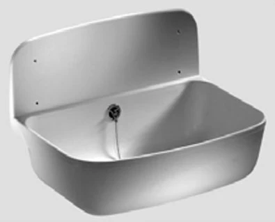 Nicoll ABU Mini 1 uitgietbak 495 x 345 x 150 mm - wit - incl afvoerplug met stop en ketting