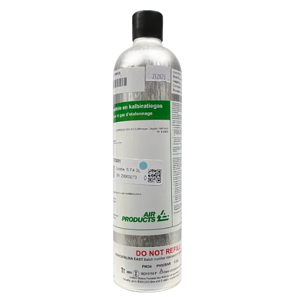 Limotec cilinder kalibratiegas methaan (34 liter op 20?C)
