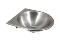 Loggere Easy III lavabo 414 x 414 mm - acier inoxydable - sans trou de robinet - sans trop-plein