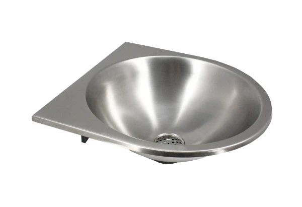 Loggere Easy III lavabo 414 x 414 mm - acier inoxydable - sans trou de robinet - sans trop-plein