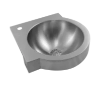 Loggere Exclusiv lavabo d'angle 320 x 320 mm - acier inoxydable - avec trou de robinet - sans trop-plein