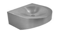Loggere Robusto 75 lavabo 400 x 390 mm - acier inoxydable - sans trou de robinet - sans trop-plein - fixation par l'espace sanitaire