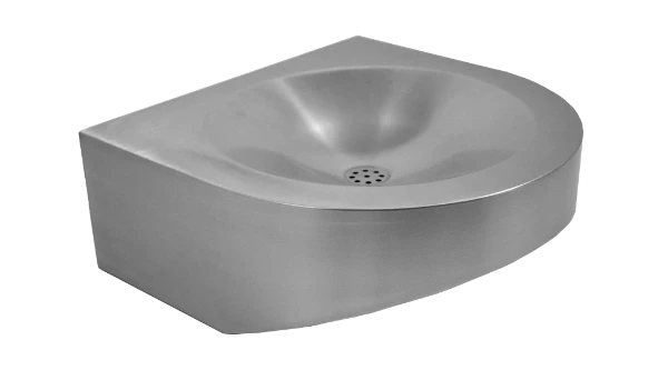 Loggere Robusto 75 lavabo 400 x 390 mm - acier inoxydable - sans trou de robinet - sans trop-plein - fixation par l'espace sanitaire