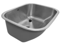 Loggere Easy lavabo encastré 550 x 450 mm - acier inoxydable - sans trou de robinet - avec trop-plein