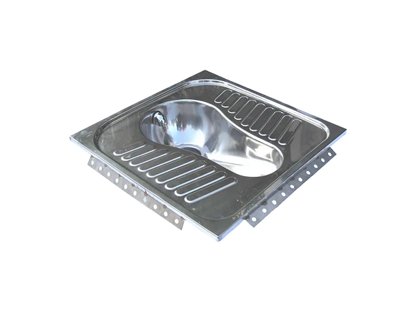 Loggere Easy II toilette turc - Inox - B595xD625 mm - sans siphone/pieds