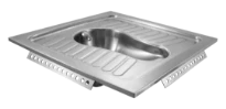 Loggere Creativ toilette turc avec siphone - Inox - B700xD700 mm - sans pieds