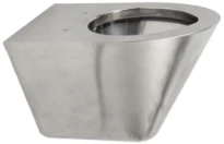 Loggere Creativ toilette suspendue - Inox - B370xD550 mm - fixation invisible