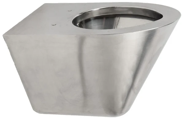 Loggere Creativ toilette suspendue - Inox - B370xD550 mm - fixation invisible