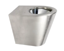 Loggere Creativ II toilette sorti H Back to Wall - Inox geborsteld - B370xD600 mm - fixation visible - connection eau direct