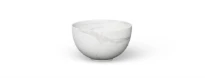 Looox Ceramic Raw Small lavabo à poser rond 230 mm - Calacatta - céramique - sans trou de robinet - sans trop-plein