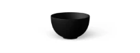 Looox Ceramic Round Small lavabo à poser rond 230 mm - noir mat - céramique - sans trou de robinet - sans trop-plein