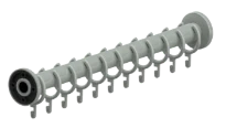 Normbau Nylon Care Tringle droite pour rideau de douche avec anneaux, NY.DU-VST 781.220, L = 526 - 1050 mm, Gris trafic 028