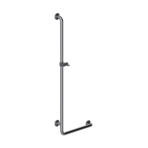 Normbau Inox Care Poignée de sécurité avec support de douchette 2055050, 500 x 1200 mm, gauche, Inox 009