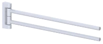 Normbau Cavere Porte-serviette, orientable, 97 x 18 x 450 mm, Cavere® Blanc satiné 092