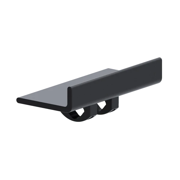 Normbau Console de douche, à visser, 250 x 130 x 47 mm, Noir carbone 091