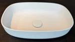 Sleurs Five vasque à poser 480 x 320 x 125 mm - solid surface - blanc - sans trou robinetterie - sans trop-plein