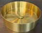 Sleurs She vasque à poser rond 380 x 380 x 110 mm - RVS PVD - or - sans trou robinetterie - sans trop-plein - avec crepine click-clack