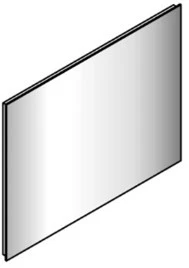 Sleurs Ben miroir sur cadre alu 900 x 700 x 28 mm - interrupteur (au milieu)