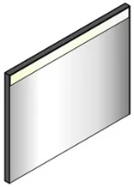 Sleurs Paul IV miroir avec cadre 1600 x 700 x 35 mm - noir - avec éclairage en haute - 4100K - avec sensor