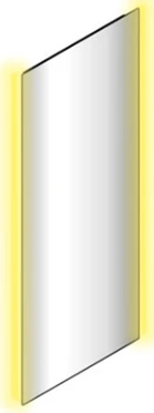 SPCA040IVLR Sleurs Cara V spiegel op alu kader 400 x 700 x 28 mm - met indirecte verlichting 2 zijdes - 3400K - met sensor
