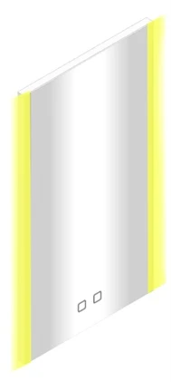 Sleurs Chique miroir sur cadre alu 500 x 900 x 25 mm - avec chauffage - avec éclairage - 3000-7000K - réglable avec interrupteur tactile