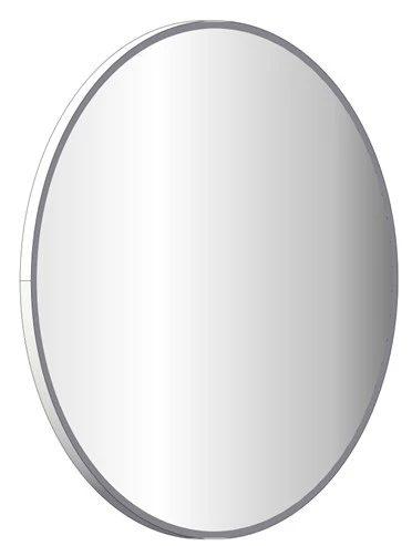 Sleurs Round miroir avec cadre 1000 x 30 mm - blanc
