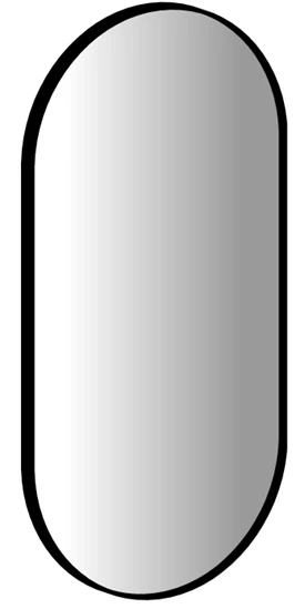 Sleurs Olivia miroir avec cadre 400 x 800 x 25 mm - noir