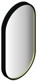 Sleurs Olivia Light miroir avec cadre 400 x 800 x 25 mm - noir - avec chauffage - avec éclairage - avec touch schakelaar