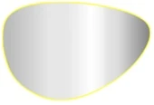 Sleurs Kiki miroir sur cadre alu 1400 x 933 x 28 mm - avec chauffage - avec éclairage indirect - 3000-6000K - dimbaar avec sensor