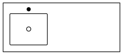 TACO120GL50L Sleurs Cottage wastafelblad 1200 x 500 x 25 mm - kunstmarmer - wit glanzend - 1 waskom links - met kraangat - met overloop