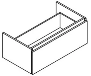 Sleurs Flex wastafelonderkast met 1 lade (greeploos) 800 x 500 x 350 mm - wit mat - zonder uitsparing