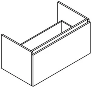 Sleurs Flex wastafelonderkast met 1 lade (greeploos) 1200 x 500 x 450 mm - wit mat