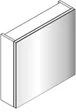 SKMX050MAR Sleurs Maxx spiegelkast met 1 deur rechts 500 x 130 x 580 mm - wit mat