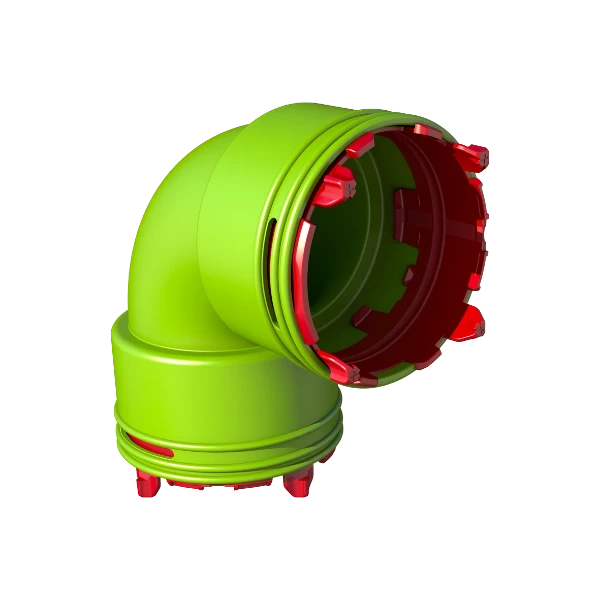 Ubbink Air Excellent click-seal systeem AE48C bocht 90° 90 mm