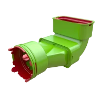 Ubbink Air Excellent système joint-clic AE55SC-AE48C adaptateur coude 90° - ovale 60/130mm à dia 90mm