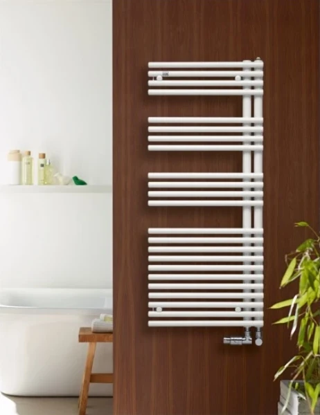 Zehnder Forma Asym EL links elektrische badkamerradiator 1809 x 498 mm - 900W - RAL9016 - incl IHC bediening
