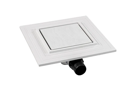 I-Drain Liquid Square One douchesifon 150 x 150 mm met rooster in solid surface - wit