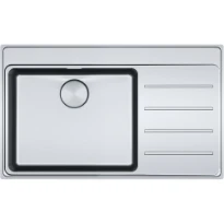 Franke Mythos - Evier à affleurer / 860 x 520 mm / 1 bassin / Lisse / Egouttoir