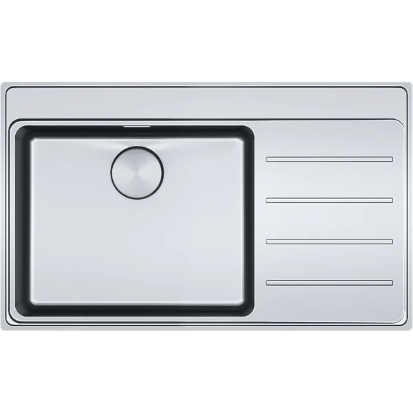 Franke Mythos vlakbouw slimtop 860 x 520 mm - 1 bak - glad