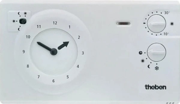 Theben RAM 722 analoge klokthermostaat met dag/weekprogramma - netspanning 230V - wit
