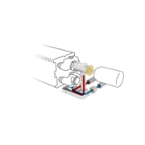 Jaga kit 101 - raccordement vers le mur départ à l'intérieur - EK3/4 - Tête de vanne manuelle - raccords bicônes EK3/4 x 16/2 VPE/ALU