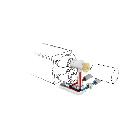 Jaga kit 101 - raccordement vers le mur départ à l'intérieur - EK3/4 - Tête de vanne thermostatique Deco blanc - raccords bicônes EK3/4 x 20/2 VPE/ALU