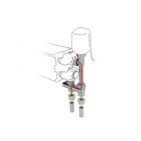 Jaga kit 112 - raccordement vers le sol départ à l'intérieur commande à distance - EK3/4 - Moteur thermoélectrique 230 VAC - raccords bicônes EK3/4 x 15/1 mm