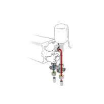 Jaga kit 114 - raccordement vers le sol départ à l'extérieur commande à distance - EK3/4 - Moteur thermoélectrique 230 VAC - raccords bicônes EK3/4 x 15/1 mm