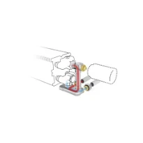 Jaga kit 181 - raccordement vers le mur - départ à l'intérieur - règlement de débit automatique - EK3/4 - Tête de vanne manuelle - raccords bicônes EK3/4 x 16/2 VPE/ALU