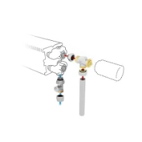 Jaga kit 222 - raccordement vers le sol - départ à l'extérieur - vanne Jaga - EK3/4 - Tête de vanne manuelle - raccords bicônes EK3/4 x 15/1 mm