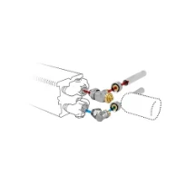 Jaga kit 285 - raccordement vers le mur - règlement de débit automatique - EK3/4 - Tête de vanne manuelle - raccords bicônes EK3/4 x 15/1 mm