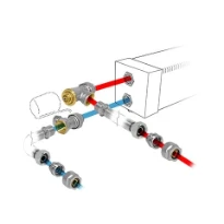 Jaga kit 298 pour Clima Canal - Kv max 1.0 - sans pré- réglage - Moteur thermoélectrique 24 VC - raccords bicônes EK3/4 x 15/1 mm